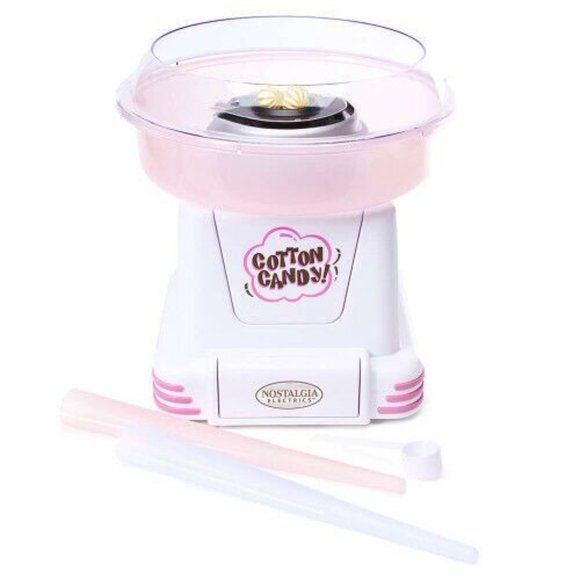 Nostalgia Candy Cotton Candy Maker Machine Pink 4 Reuseable  Cones - Picture 6 of 6